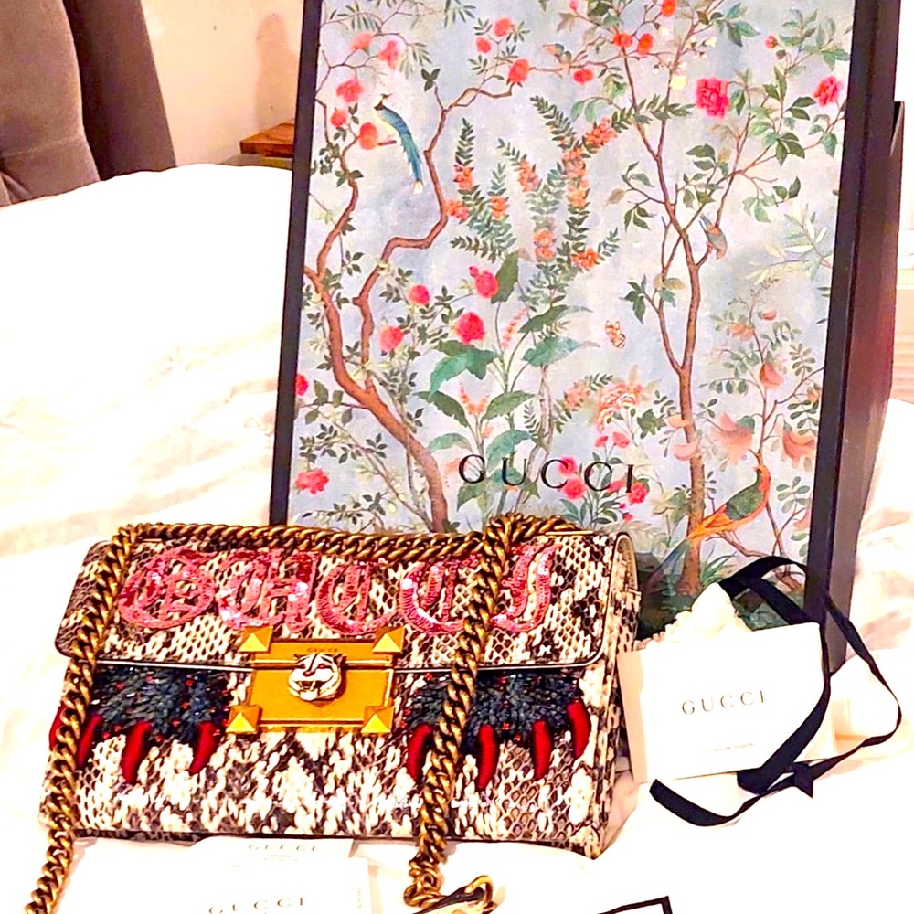 GUCCI Osiride, python snakeskin handbag Medium